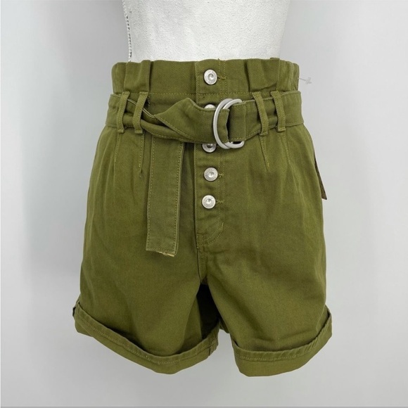 Free People Pants - Free people 🌹🌹Olive Green Belted Women's Shorts
